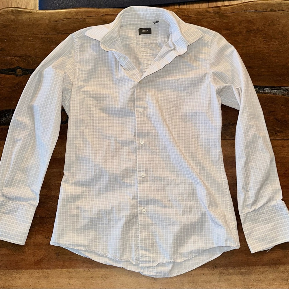 Mexx Gray and White Casual Button Down Shirt